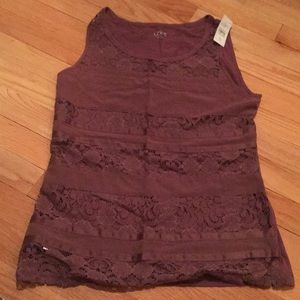 Purple lace shell from LOFT
